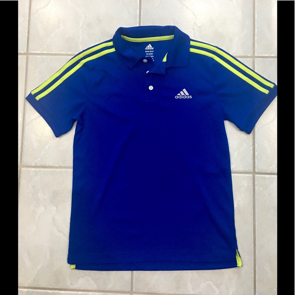 Adidas 3-Stripes Polo Shirt boys size 10-12